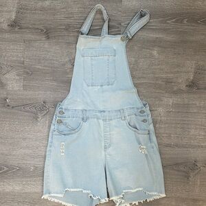 YMI Light Blue Denim Romper
